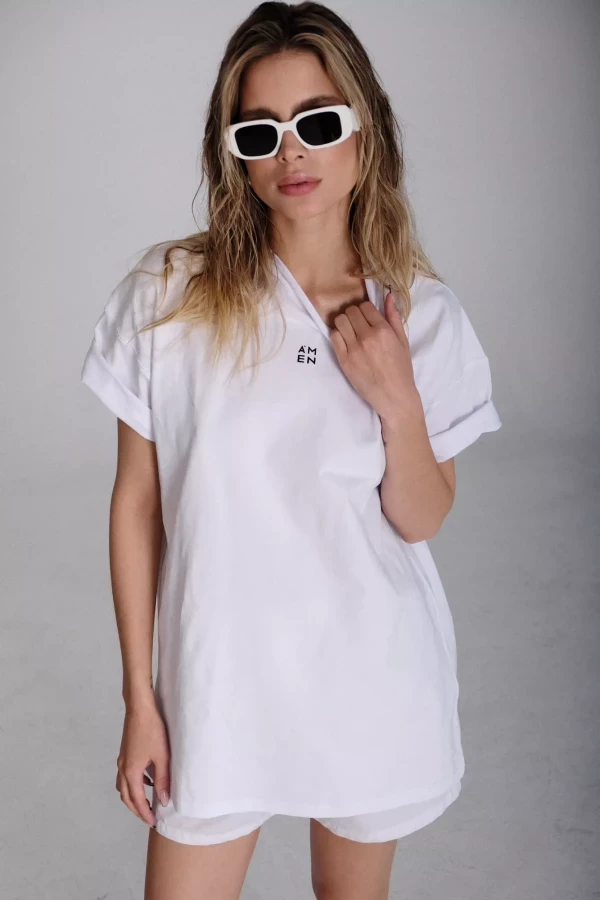 Набор Пиджак чёрный & Майка & Шорты белый