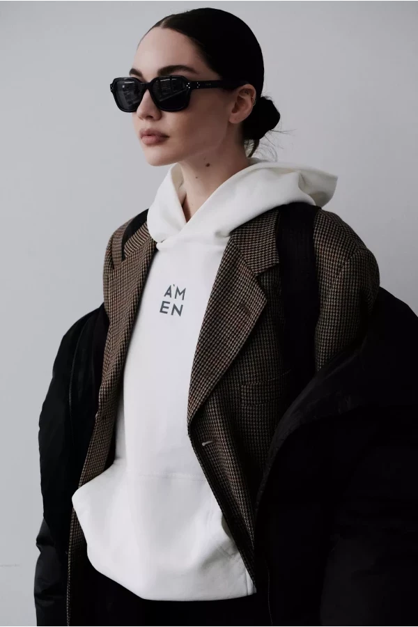 Three: Black skirt and jacket, white shirt