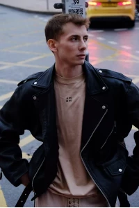 Мужской спортивный костюм, на флисе, зелёный