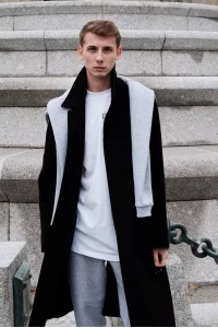 Мужской спортивный костюм тройка, на флисе, белый