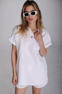 Набор Пиджак чёрный & Майка & Шорты белый