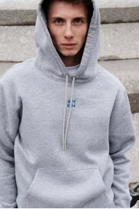 Толстовка с капюшоном серая