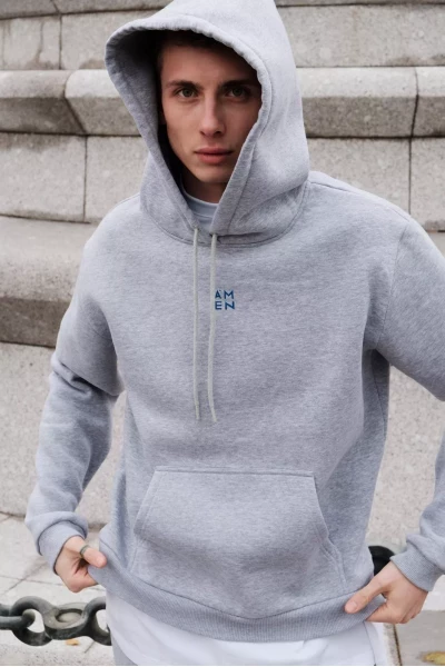 Толстовка с капюшоном & чёрное пальто